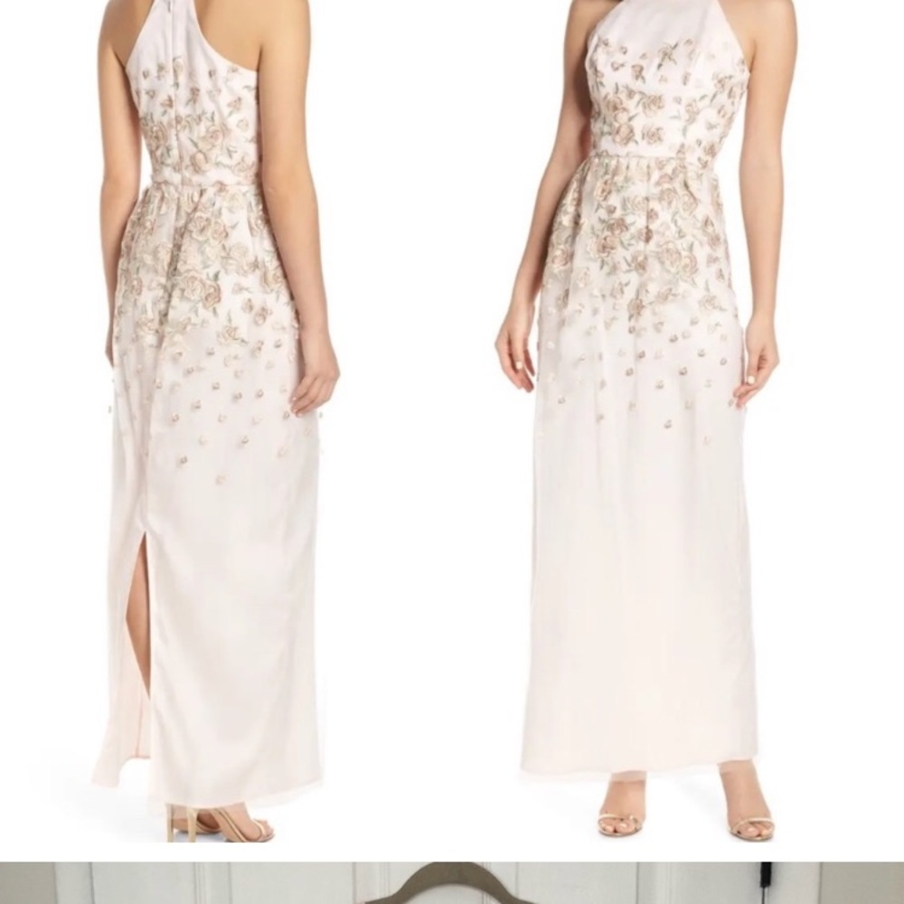 Chi Chi London Madelyn Embroidered Mesh Column Dress